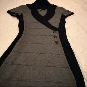 Ultra Flirt Gray and Black Mini Dress